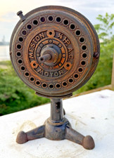 1893 Emerson Fan Meston Motor 1/8 HP AC Not Tested 20+ Lbs Brass Era AS IS