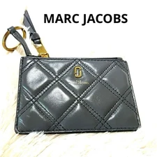 Marc Jacobs Coin Card Pass Case with Key Ring, Leather,