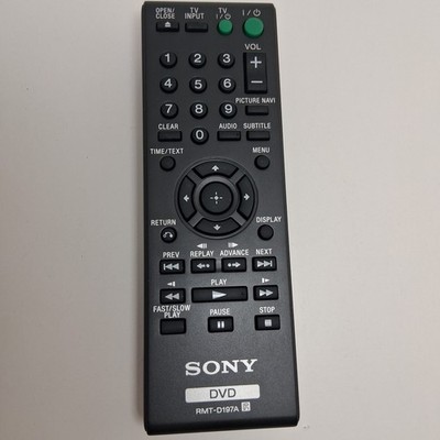 Sony RMT D187A Genuine OEM Remote   For DVP NS710H / SR200P / SR500H   Tested