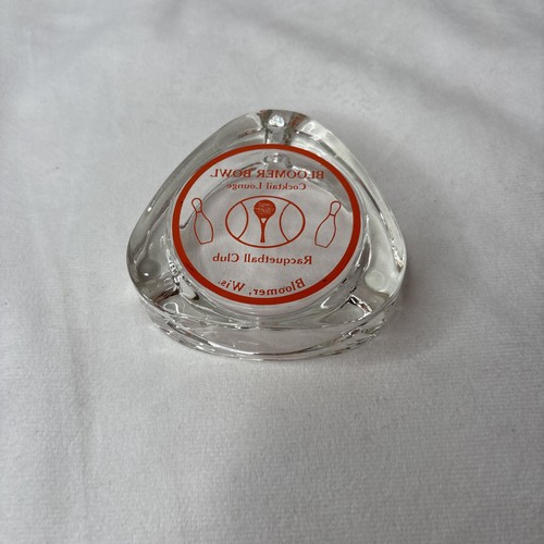 VTG Marketing Ashtray Clear Glass MCM Bloomer Bowl Cocktail Lounge Bloomer WI - Picture 5 of 6