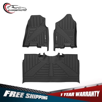 Fit 2019-2024 Ram 1500 Classic Crew Cab Front & Rear TPE Floor Mats All Weather