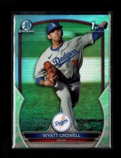 2023 Bowman Draft #BDC-63 Wyatt Crowell Chrome Lunar Glow Refractor