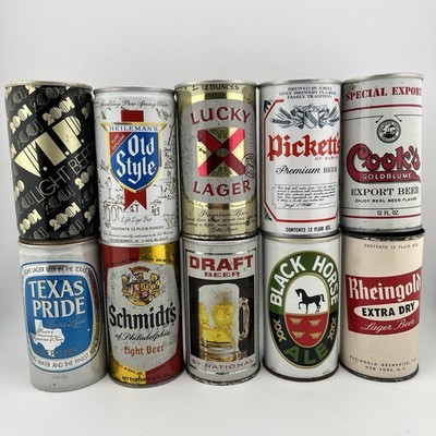 VTG American Beer Cans 12oz Mixed Lot Of 10 EMPTY