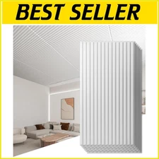 High-Quality PVC 12-Pack 3D Slat Wall Panels - Transform Walls and Ceilings