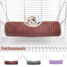 Flannel Tunnel Hammock for Ferrets and Hamsters with Metal Hook