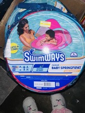 Swimways Premium Baby Springfloat With Sun Canopy Blue 9-24 Months R5P1