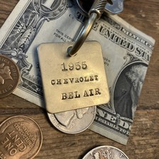 1955 Chevrolet BEL AIR  Solid Brass Key Fob ‘55 Chevy