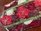 Handcrafted-Quilted Table Runner- NEW Christmas 2025 - Poinsettias, Other Floral — photo 5
