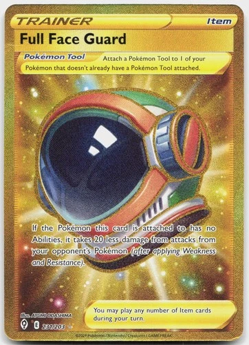 Full Face Guard 231/203 Secret Rare Evolving Skies Pokemon Near Mint