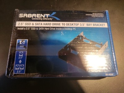 Sabrent BK-HDDF 2.5'' SSD/SATA HDD to 3.5'' Desktop Bay Bracket NEW SEALED