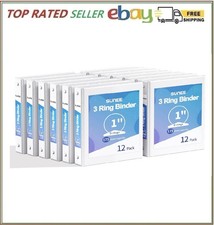 3 Ring Binder 1 Inch 12 Pack Clear View PVC-Free for School/Office