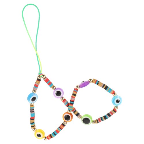 Mobilkette Des Teufels Augen Handgelenk Lanyard Handy Mit Perlen - Photo 12/12