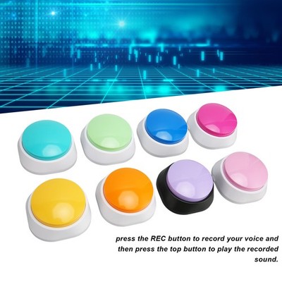 8x Dog Buttons Assorted Colors 30s Recording Battery Powered Safe ABS Dog Ta SET