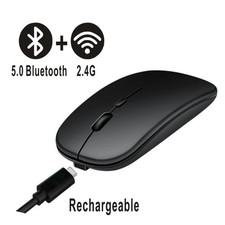Rechargeable Wireless Bluetooth Mouse Silent Ergonomic Dual Mode 2.4G USB PC Lap