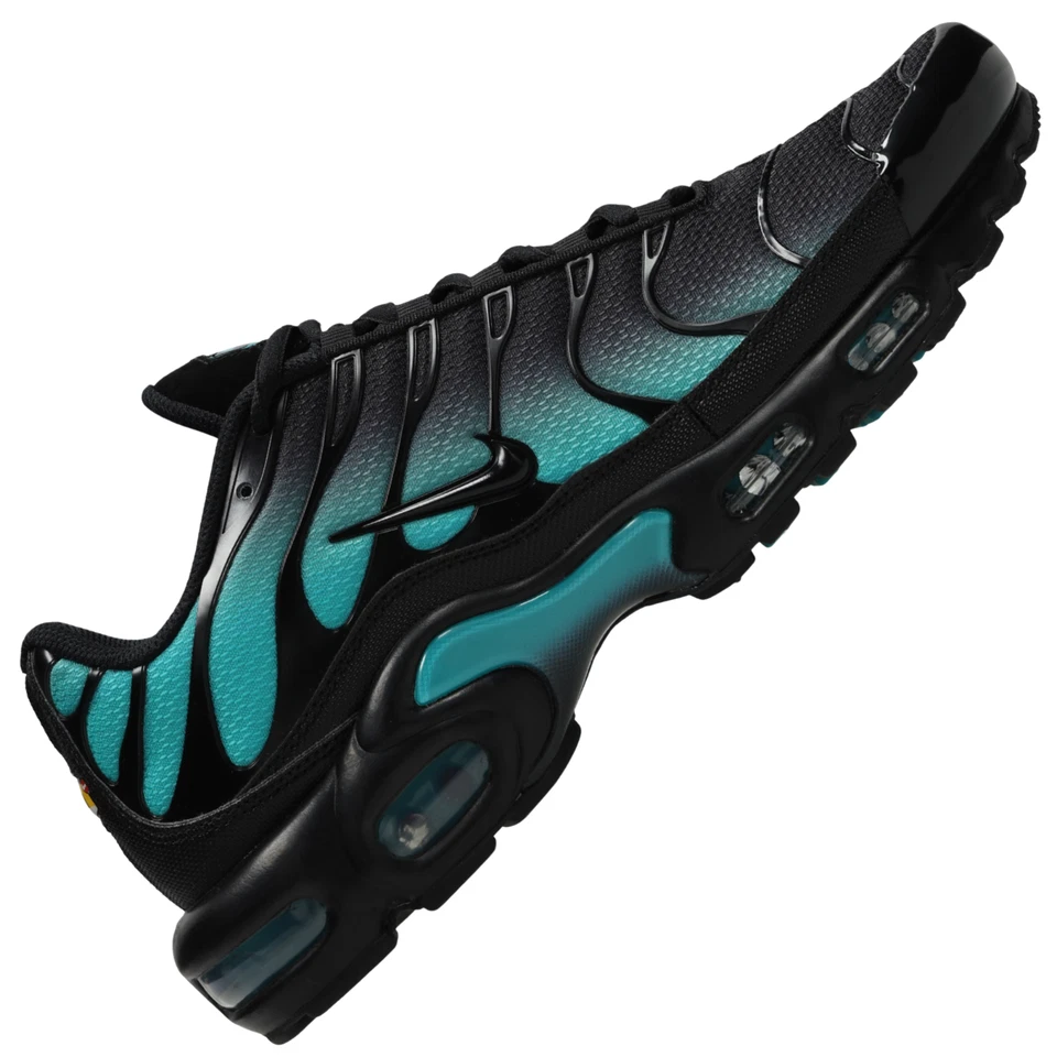 Nike Air Max Plus TN Nero Turchese Uomo Donna Sneakers Originali Nuove - Immagine 2 di 4