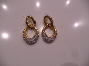 Authentic ALEXIS BITTAR Solanales link crystals 14K gold plated earring, $299!