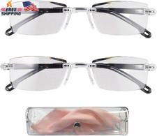 2 Pcs of Auto Focus Glasses, Intelligent Zoom Anti-Blue Light Presbyopia Glass w