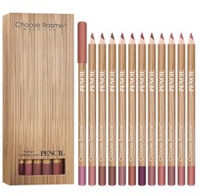 12 Matte Lip Liner Pencil Set Waterproof Long-Lasting Lip