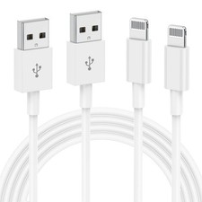2Pack Apple MFi Certified Lightning to USB Cable - 1m Fast Charging Cable for i