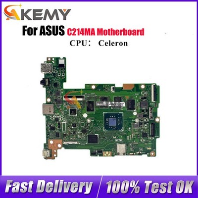 C214MA Laptop Motherboard For ASUS Chromebook C214M Mainboard W/ Celeron CPU