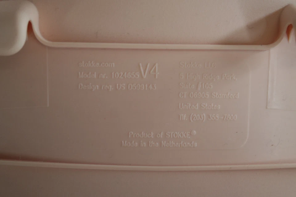 Stokke Tripp Trapp Baby Set V4 en Color Rosa con Arnés y Pedales NUEVO CAJA MALA Foto 3 de 4