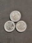 Lot of 3 Walking Liberty 1/4 Troy Oz .999 Fine Silver Rounds 3/4 Oz Total