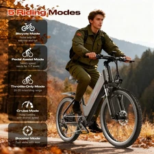 26" Ebike 1500W POWERFUL Electric Mountain Bike 48V Commute Outdoor Road City US