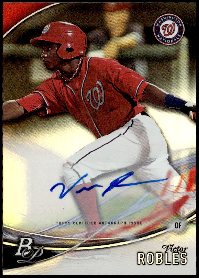 2016 Bowman Platinum #TPA-VR Victor Robles Top Prospects Autographs