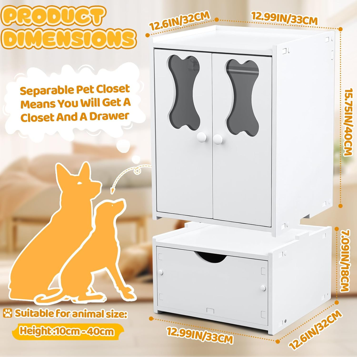 Pet Wardrobe Closet for Small Dogs & Cats - Toy & Clothes