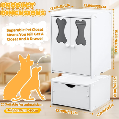Pet Wardrobe Closet for Small Dogs & Cats - Toy & Clothes