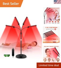 Red Light Therapy Lamp,4 Head Infrared Light Therapy for Body Device with Adj...
