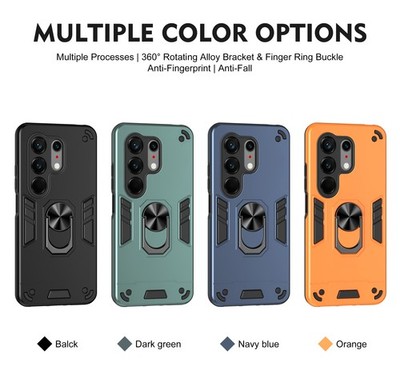 For Tecno Camon 50 Ultra, Hybrid Armor Holder Stand Wireless Charging Case Cover