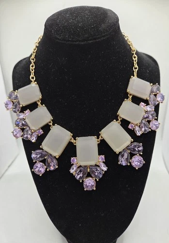 Kate Spade NY 'Glitzy Spritz' Purple/Gold Statement Necklace Lavender lilac