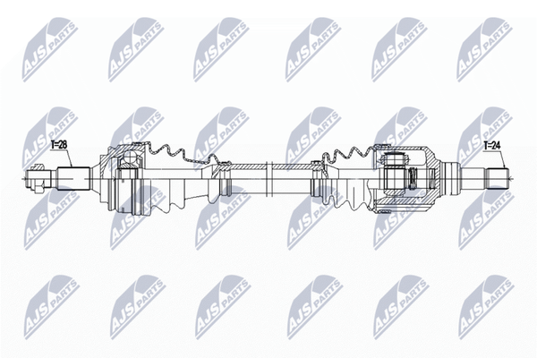 Nty NPW-PE-049 Antriebswelle Vorne Rechts FüR CitroËN Peugeot-image