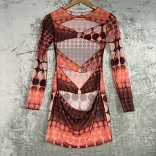 SHEIN Swim Summer Beach Polka Dot Print Triangle Bikini & Ring Linked Cover Up