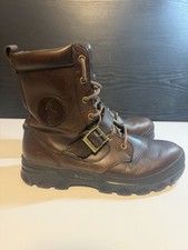 Vintage Polo Ralph Lauren Hayward Brown Leather Boots Buckle Men's 10 D