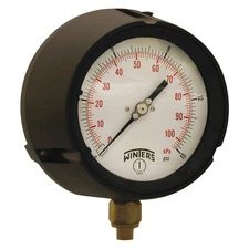 WINTERS PPC5081-G-SG. Pressure Gauge,4-1/2" Dial Size,Black 491D28