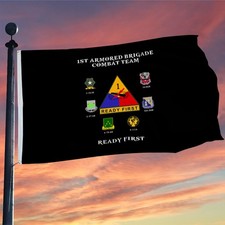 1st Armored Brigade Combat Team Ready First Flag 3x5Feet with Brass Grommets