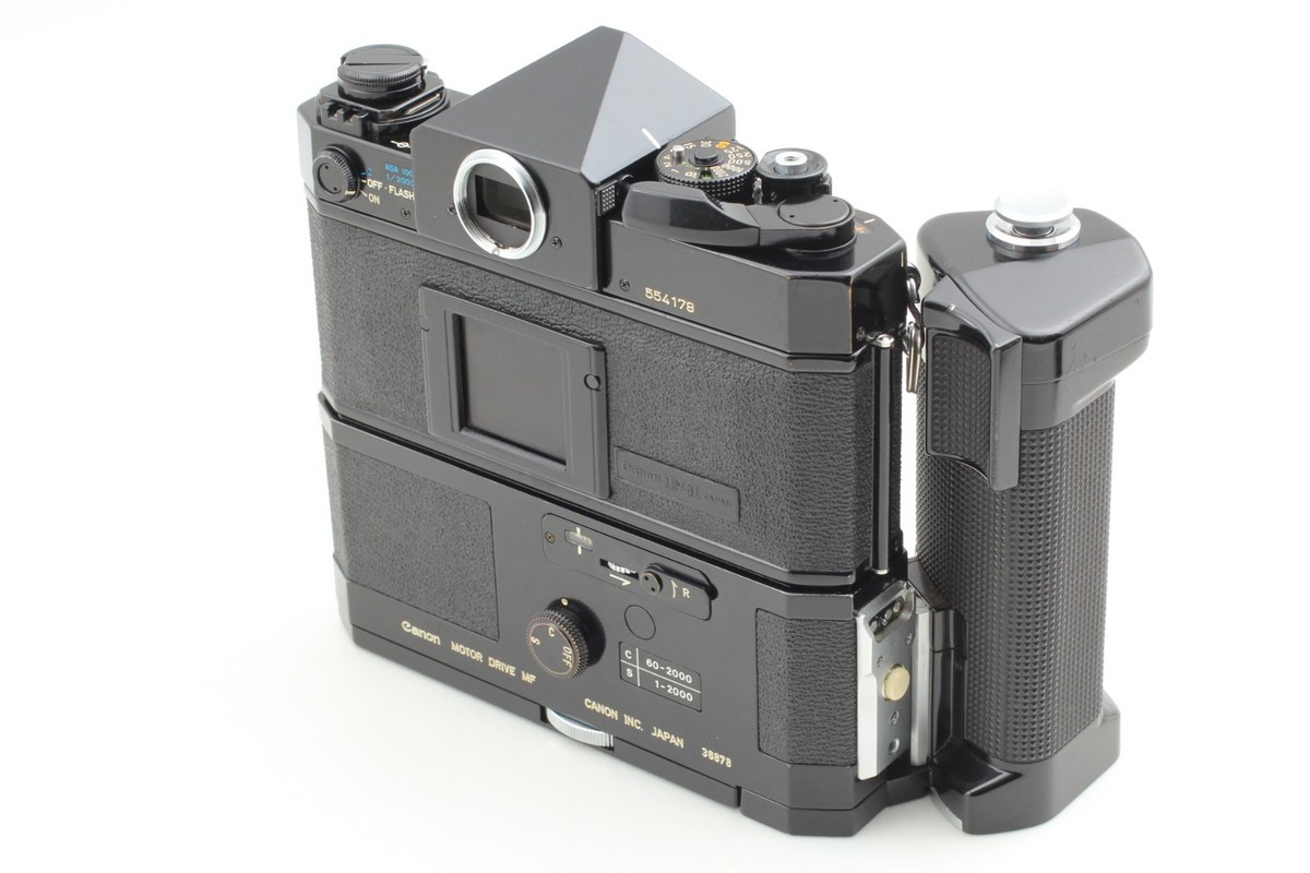 NearMINT w/Motor Drive MF] Canon F-1 Black SLR 35mm Film