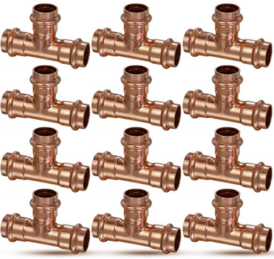 #ad Copper Press Fittings Tee 3 4 inch 3 4quot; x x Copper $93.33