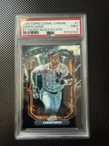 Aaron Judge [Black] #ET-1 2025 Topps Cosmic Chrome Extraterrestrial Talent card