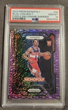 Bilal Coulibaly- 2023-24 Monopoly Prizm Purple Shimmer /50 PSA 10 - Pop 2