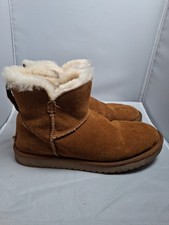 KOOLABURRA BY UGG Women's Chesnut Suede Ankle Boots Faux Fur Lined Size 9