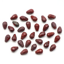 50pcs 6x9mm Natural Red Jasper Stone Section Beads Horizontal Hole Beads DIY