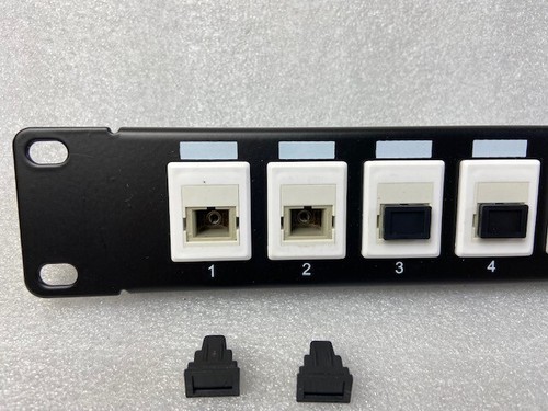16 port SC MM OM1/OM2 In Line Keystone Coupler Patch Panel 19" - Picture 2 of 3