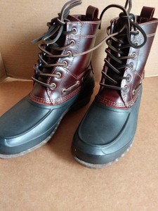 mens black sperry duck boots