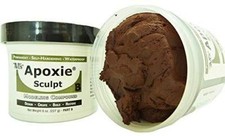 Aves Apoxie Sculpt - 2 Part Modeling Compound A  B - 1 Pound, Brown