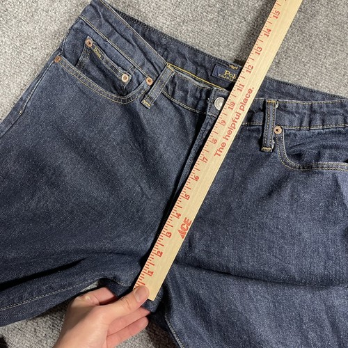 Polo Ralph Lauren Jeans The Hampton Straight Youth Size XL 18-20 Dark Wash 32x31 - Picture 17 of 20