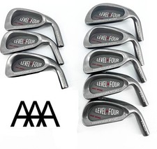 LEVEL FOUR PRO GRIND Component Iron Set of 8 3-PW Stainless .370 Hosel Red Dot