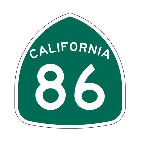 California State Route 86 Sticker Decal - Foto 1 di 3